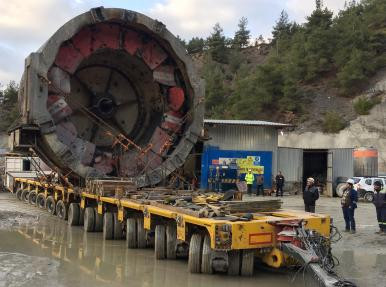 Bilecik - Dismantling of a TBM Main Bearing