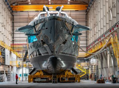 Launch of the largest yacht ever built by a Turkish shipyard