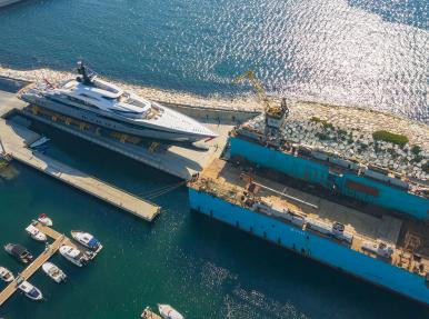 Launch of the largest yacht ever built by a Turkish shipyard
