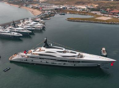 Launch of the largest yacht ever built by a Turkish shipyard