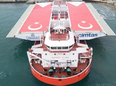 1915 Çanakkale Köprüsü Tabliyelerinin load-out operasyonu
