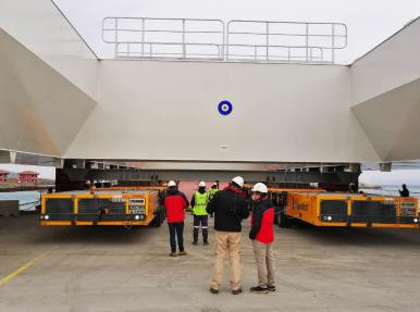 1915 Çanakkale Köprüsü Tabliyelerinin load-out operasyonu