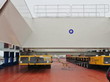 1915 Çanakkale Köprüsü Tabliyelerinin load-out operasyonu