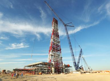 Flare Stack Module Installation at Duqm Refinery