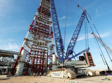 Flare Stack Module Installation at Duqm Refinery