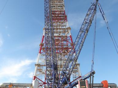 Flare Stack Module Installation at Duqm Refinery