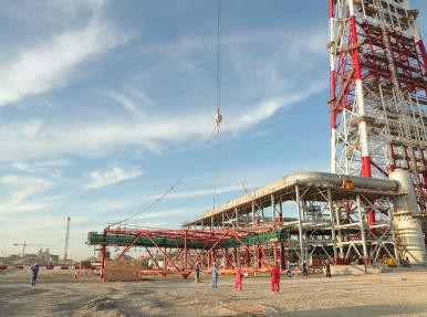 Flare Stack Module Installation at Duqm Refinery