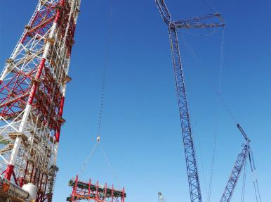 Flare Stack Module Installation at Duqm Refinery